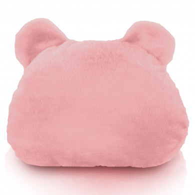 Dekokissen Teddy Kunstfell Yeti rosa