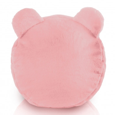 Fußbank Teddy Kunstfell Yeti Rosa