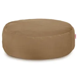 Runder Fußhocker - Soft-Velours