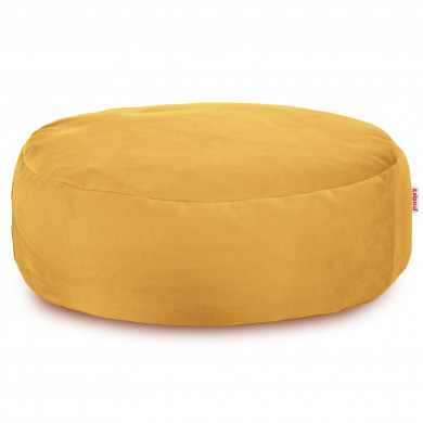 Fußbank Plüsch Senf