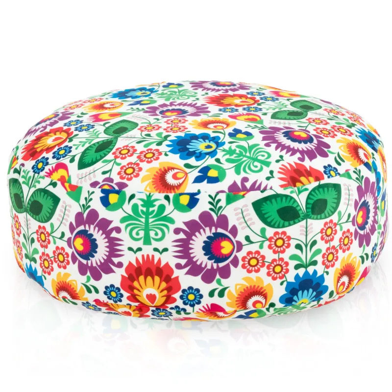 Runder Fußhocker - Premium Print-Stoff – Ansicht 48