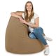 Beige Sitzsack XL Plüsch Wohnzimmer