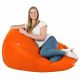 Orange Sitzsack XXL Kunstleder Kinderzimmer