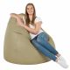 Dunkelbeige Sitzsack XXL Kunstleder Möbel