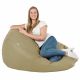 Dunkelbeige Sitzsack XXL Kunstleder Möbel