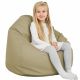Dunkelbeige Kindersitzsack Kunstleder Relax