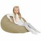 Dunkelbeige Kindersitzsack Kunstleder Relax