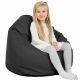 Schwarz Kindersitzsack Kunstleder Bezug