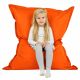 Orange Sitzkissen XXL Kunstleder Kinderzimmer