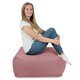 Hocker Sitzsack / Tisch Plüsch Puderrosa