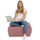 Hocker Sitzsack / Tisch Plüsch Puderrosa