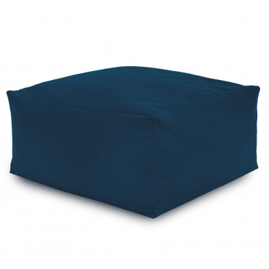 Hocker Sitzsack / Tisch Plüsch Marineblau