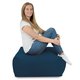 Hocker Sitzsack / Tisch Plüsch Marineblau
