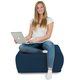 Hocker Sitzsack / Tisch Plüsch Marineblau