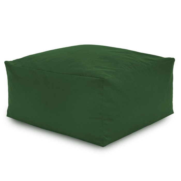 Hocker Sitzsack / Tisch Plüsch dunkelgrün