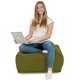 Hocker Sitzsack / Tisch Plüsch grün