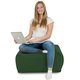 Hocker Sitzsack / Tisch Plüsch dunkelgrün