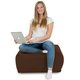 Hocker Sitzsack / Tisch Plüsch braun