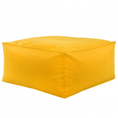 Hocker Sitzsack / Tisch Kunstleder gelb