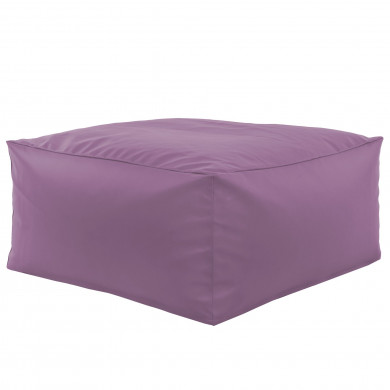 Hocker Sitzsack / Tisch Kunstleder violett