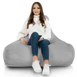Sitzsack-Sessel mit Rückenlehne Bali - Yeti Kunstfell – Ansicht 4