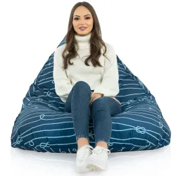 Boden-Sitzsack XL Bermuda - Premium Print-Stoff – Ansicht 36