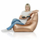 Sitzsack Sessel Bali Kunstleder Kupfer Metallisch