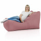 Lounge Sessel XXL Puderrosa Plüsch