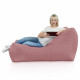 Lounge Sessel XXL Puderrosa Plüsch