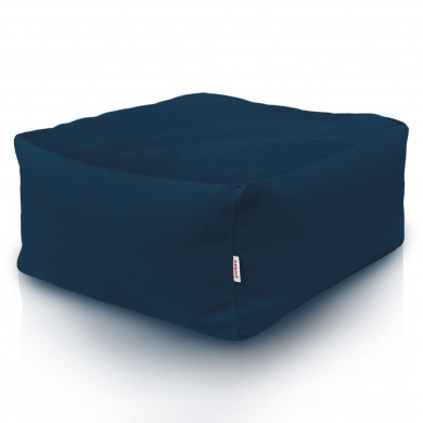 Marineblau quadratische fußbank plüsch