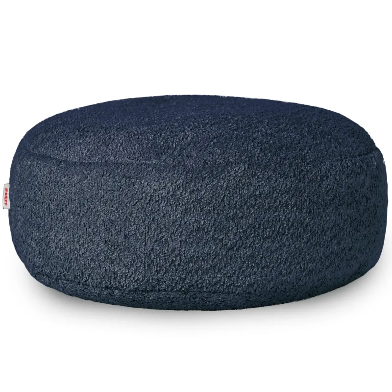 Runder Fußhocker - Teddy-Bouclé