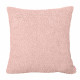 Puderrosa Boucle quadratisches kissen