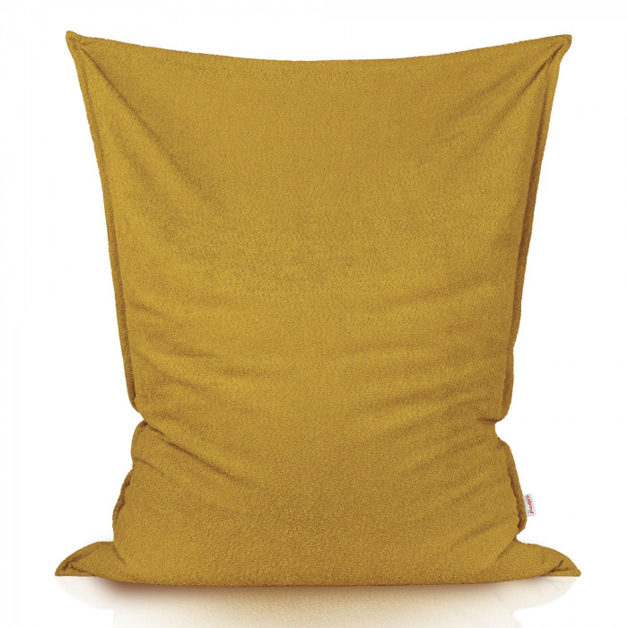 Senf boucle kindersitzkissen XL