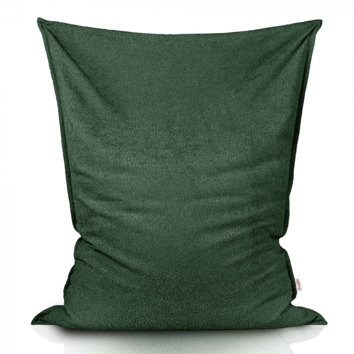 Dunkelgrün boucle kindersitzkissen XL