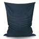 Marineblau bouclé sitzkissen
