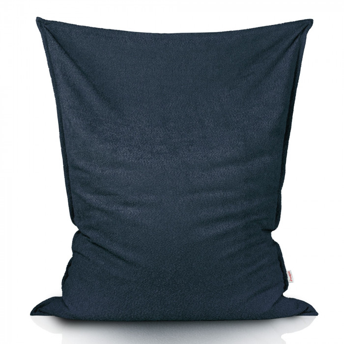 Marineblau bouclé sitzkissen XXL