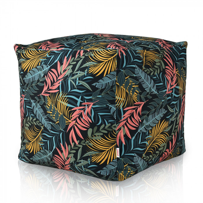 Sitzpouf Cubo Bunte blätter