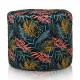 Sitzpouf Cilindro Bunte blätter