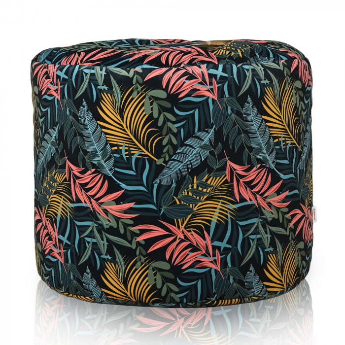 Sitzpouf Cilindro Bunte blätter