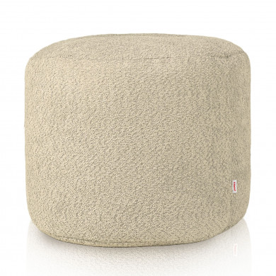 Beige Sitzwürfel cilindro boucle