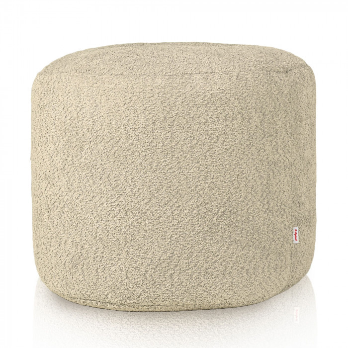 Beige sitzsack cilindro boucle