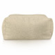 hellbeige Hocker Sitzsack / Tisch boucle