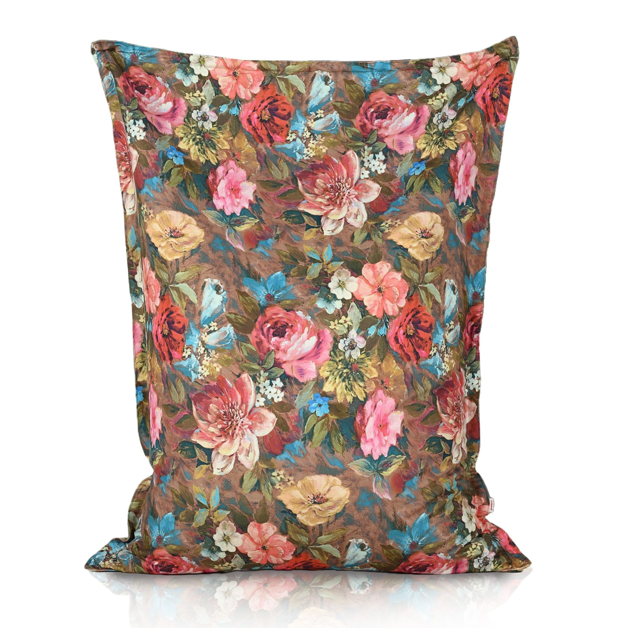 Atmosphera Sitzsack 'The Floral' – Beige Mit Blumenmuster, Ca. 40x42 Cm, Polyester