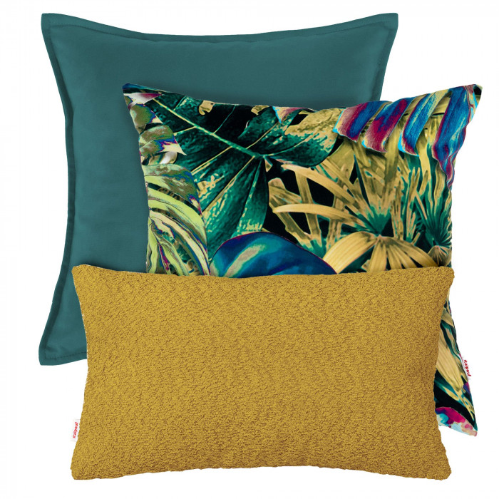 Beige und Marineblaues Ozean-Kissen-Set