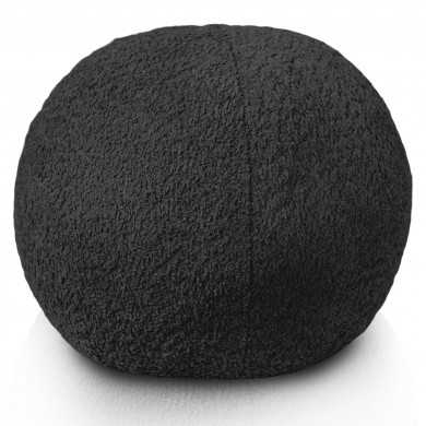 Schwarz boucle kugel dekoratives kissen