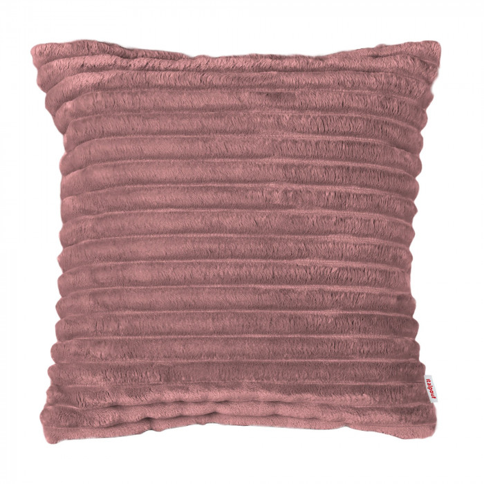 Verblasste rosa quadratisches dekokissen stripe