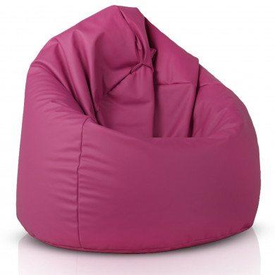 Fuchsie Sitzsack Kunstleder