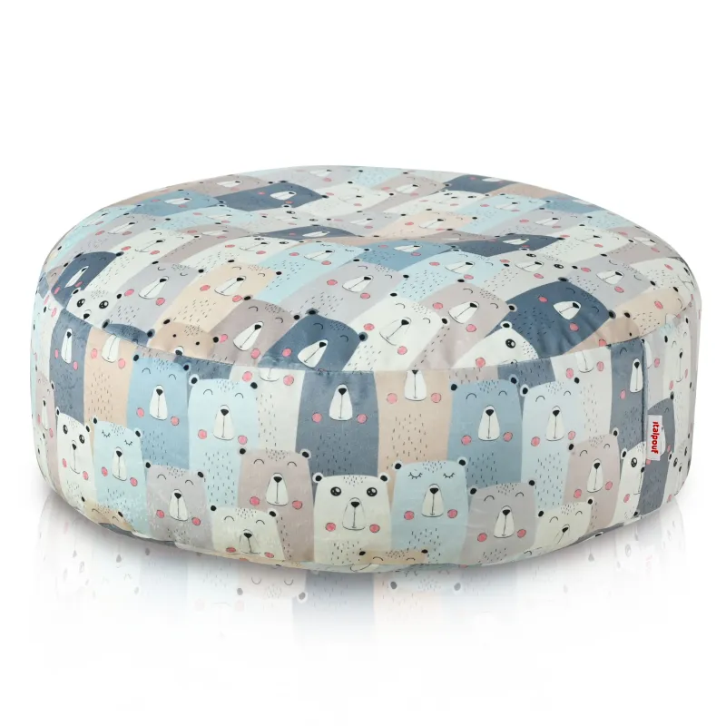 Runder Fußhocker - Premium Print-Stoff – Ansicht 4