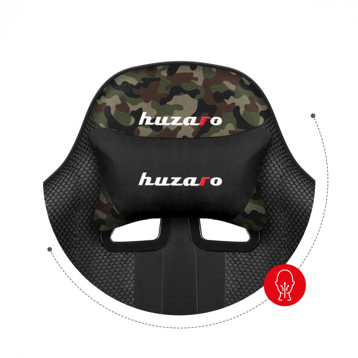 Huzaro Force 4.7 Camo Mesh Gaming-Stühl Lendenwirbelkissen