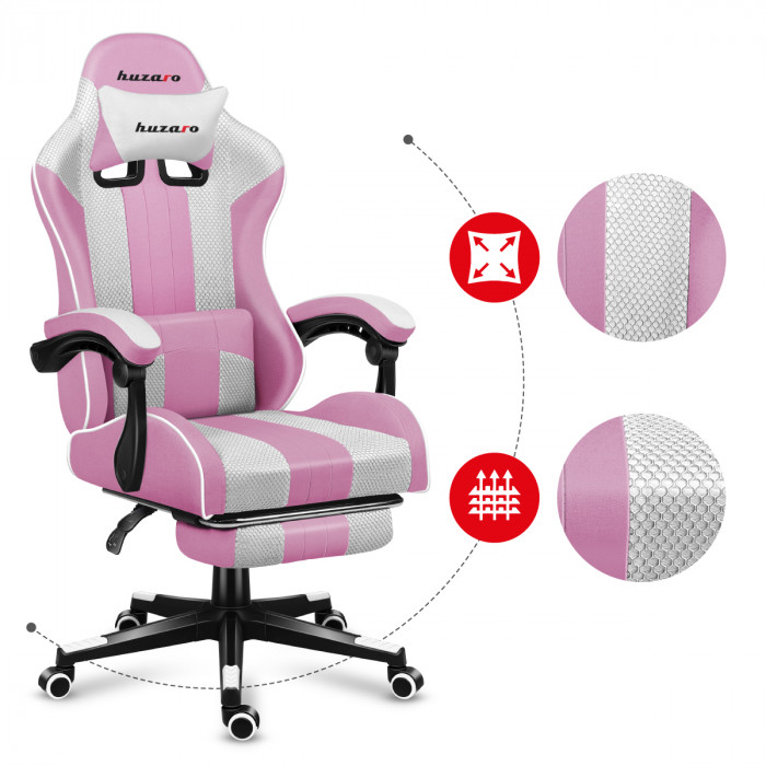 Nackenmuskelkissen für Huzaro Force 4.7 Rosa Mesh Stuhl